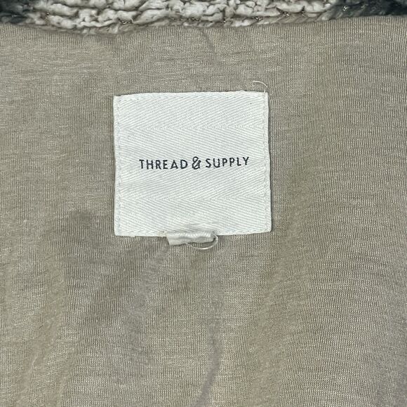 Thread + Supply Sherpa Fluffy Fleece Aztec Jacket Womens Sz XL Boho Southwest - Picture 10 of 14